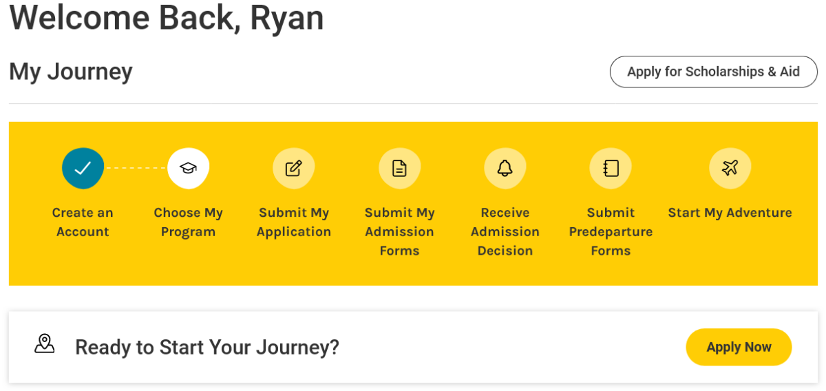 IES Abroad Dashboard, an example of an application I built